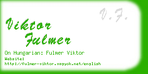 viktor fulmer business card